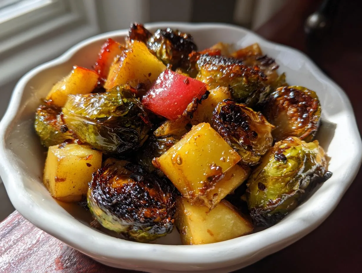 Easy Roasted Brussels Sprouts with Apples: Sweet-Savory Perfection